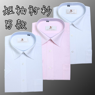 男纯白色短袖衬衫男款商务夏装白衬衫职业装工作服衬衫衬衣