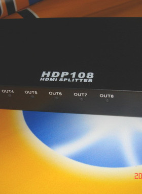 仝丽hdp108 hdmi分配器 1进8出 高清视频分频器分支器3c数码配件