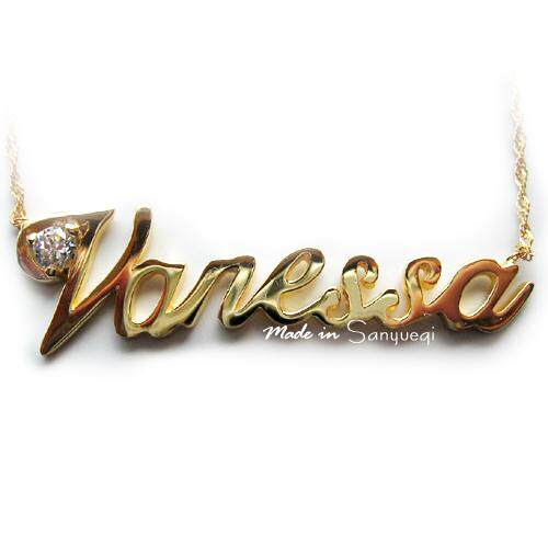 定制女本命年鼠年项链情侣名字一对字母纯银礼物生日刻Vanessa