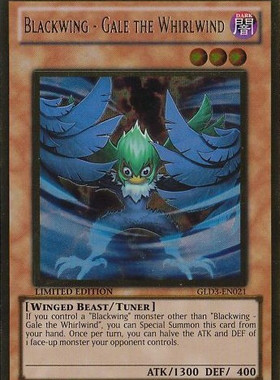 游戏王 美版 正版 - 黑羽-疾风之盖尔 Blackwing/黄金/GLD3/限定