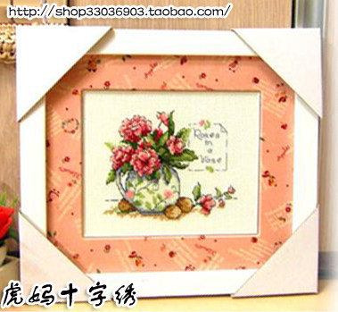 DMC十字绣静物花卉ZP179花甁中的玫瑰cross stitch
