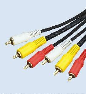 高品质AV线音频视频线莲花线红黄白线 DVD线 达国标 5M