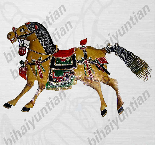 陕西牛皮皮影 马26cm 陕西特色旅游纪念品装饰家居手工艺品礼品