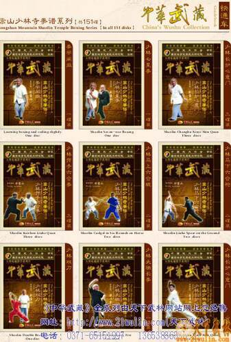 【中华武藏】少林拳 嵩山少林拳谱系列【共151碟DVD张 】