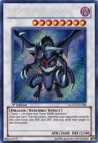 游戏王 美版 正版 - 暗黑终结龙 dark end dragon/银碎/lcgx