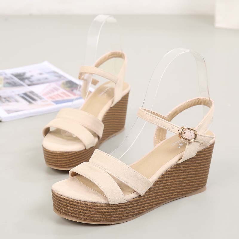 2019 summer new pattern With slope Sandals Waterproof Suede Korean Edition Muffin Small code 31323341414243in the Women's Shoes, Sandals  category - from Buy2taobao.com to provide professional Taobao agent buy service