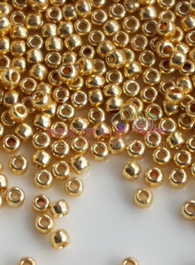 大头串珠材料日本进口TOHO东宝米珠2mm金属系列金色耐磨557/557PF