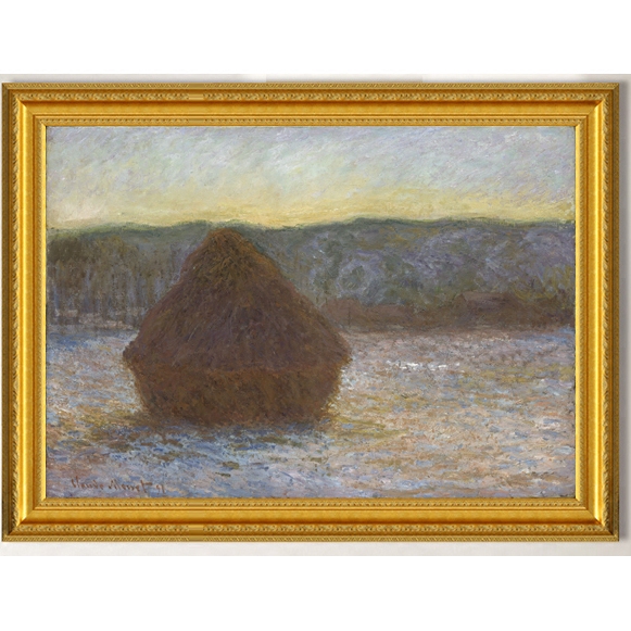 油画玄关卧室客厅电表箱餐厅简约装饰画挂画壁画北欧式莫奈干草堆