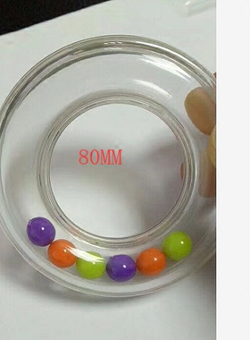婴儿手摇铃玩具配 环铃响铃彩珠胶圈   玩具DIY制作配件无毒材料