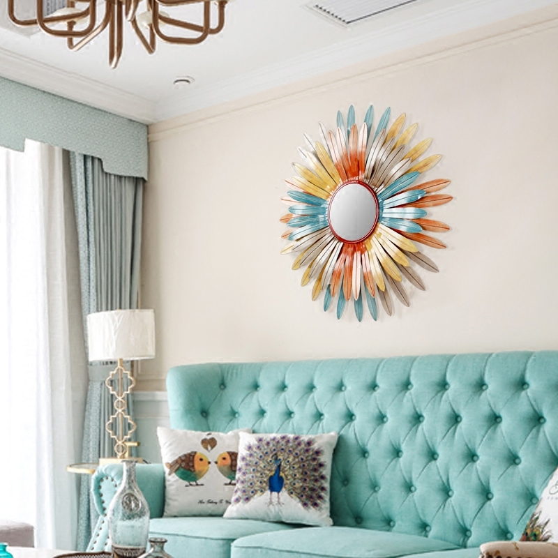 Psyche American style rural originality Wall decoration Iron art personality Wall hanging Home Furnishing fashion decorate mirror Arts and Craftsin the Home accessories , Mural  category - from Buy2taobao.com to provide professional Taobao agent buy service