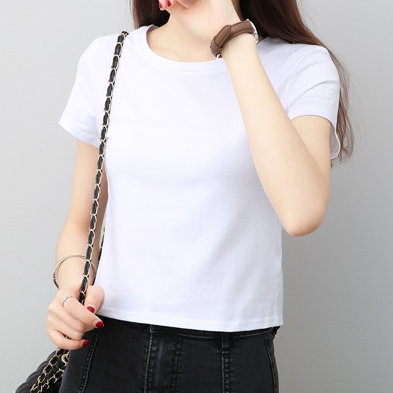summer Simplicity Base coat Self cultivation Tight fitting Blouse have cash less than that is registered in the accounts Navel Paige T-shirts white Short sleeved jacketin the Women's clothing/Boutique , T-shirt  category - from Buy2taobao.com to provide professional Taobao agent buy service