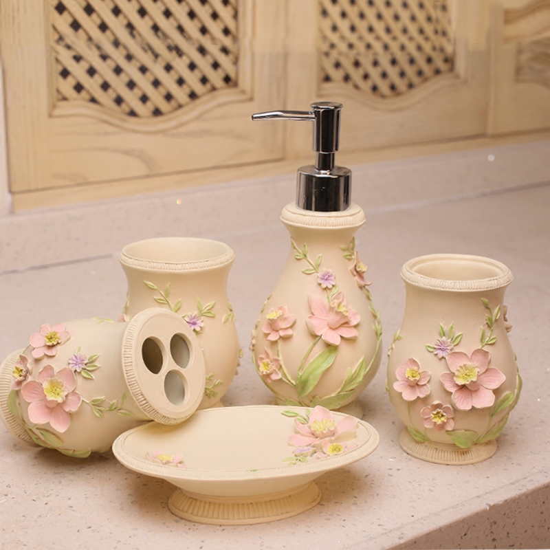 双人牙刷架套装情侣 韩国卫浴漱口杯两人 陶瓷樹脂卫生间用品用具