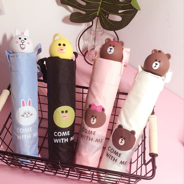 Korean Edition LINE Brown Bear Series Sally Poultry fresh Cartoon Folding umbrella Cute umbrellain the Home Daily , Umbrella/Rain gear/Rain/Moistureproof , Umbrella  category - from Buy2taobao.com to provide professional Taobao agent buy service