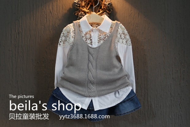 Chemise fille à manche longue - Ref 2086358 Image 3