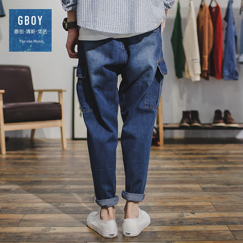 Jeans pour jeunesse droite en vrac en coton pour automne - Ref 1482756 Image 3