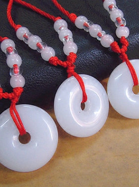 项链绳子阿富汗平安扣玉石吊坠