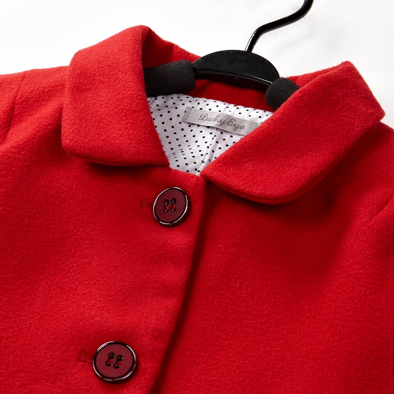 Manteau pour fille LUCKY EYE en mélange - Ref 2161778 Image 3