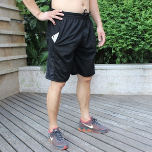 透气速干黑色 篮球运动短裤 韦德跑步训练健身五分裤 口袋胖大码 男