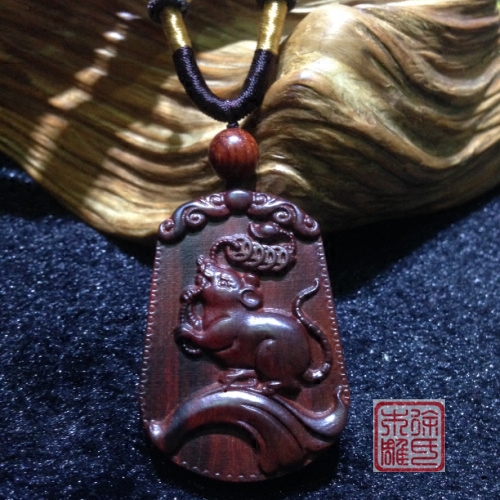 红木老鼠吊坠挂件小叶紫檀