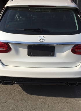 奔驰C180 C200旅行改装升级C63 AMG尾唇套件 奔驰新C旅行C63尾唇