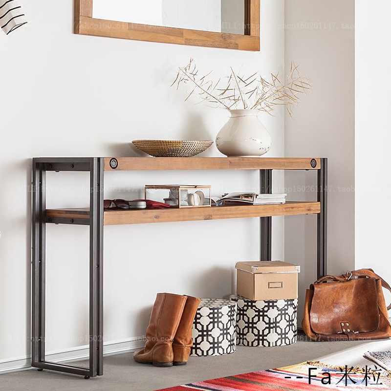 实木玄关桌长条桌卧室桌美式玄关台置物桌双层靠墙吧台桌餐边桌|msdalam kategori perabot kediaman, kes/kelas Taiwan, stesen pintu masuk - dari Buy2taobao.com untuk memberikan perkhidmatan ejen Taobao profesional membeli