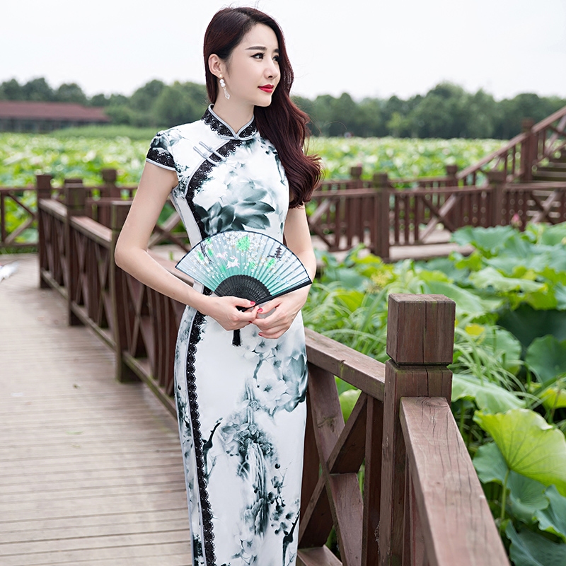 依莱娜2016新款双层旗袍连衣裙修身日常夏季丝绸长款改良初秋旗袍|msdalam kategori Butik wanita / wanita, perkahwinan/Cheongsam/pakaian, Cheongsam - dari Buy2taobao.com untuk memberikan perkhidmatan ejen Taobao profesional membeli