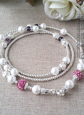 人造珍珠银色其他款式毛衣项链