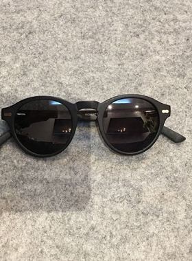 墨镜美国复古风磨砂黑太阳眼镜