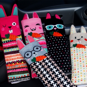 汽车安全带四季护肩套车用保险带套儿童可爱卡通安全带套一对装