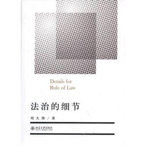 法治的细节周大伟北京大学9787301218129