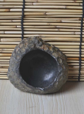 限时秒杀烟灰缸蜂窝珊瑚小石磨原石头烟灰缸奇石收藏品工艺品包邮