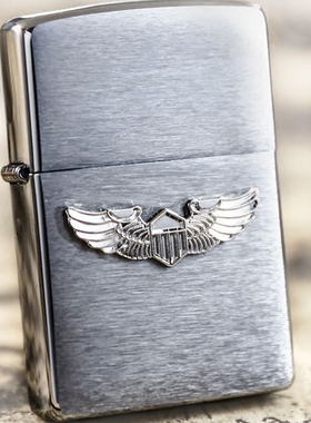 ZIPPO原装正品打火机 陆军空战银徽章 280AW 铬面 专柜正版经典款