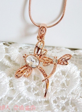 玫瑰金色镂空防过敏限量款短链