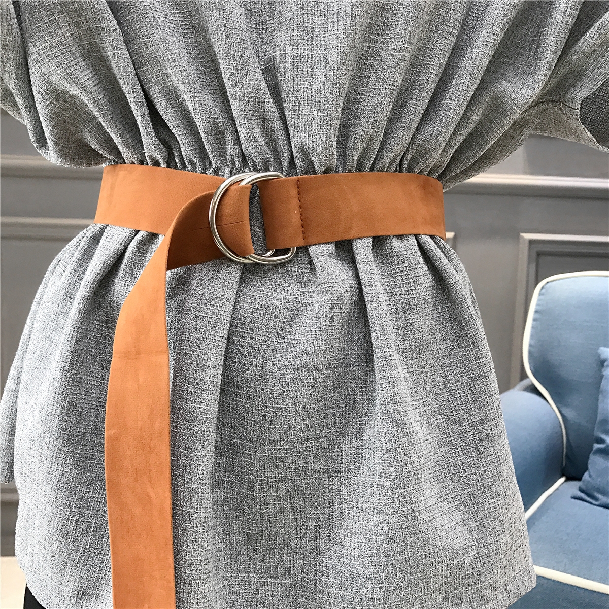 腰带t恤女天鹅绒布百搭打结式配连衣裙子装饰彩色半圆环扣皮带裤在类目 服饰配件/皮带/帽子/围巾, 腰带/皮带/腰链中 - 来自Buy2taobao.com提供专业的淘宝代购服务