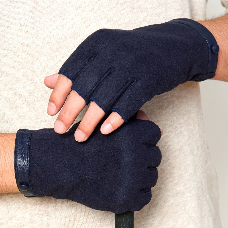 Gants pour homme REALBY    en velours - Ref 2781620 Image 2