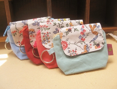 日式风糖果色迷你零钱袋布艺包