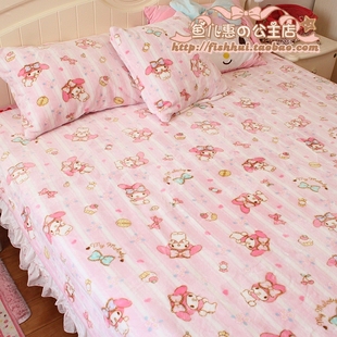 粉色melody毯子美乐蒂 空调毯床单枕套 美乐蒂床单法兰绒毯