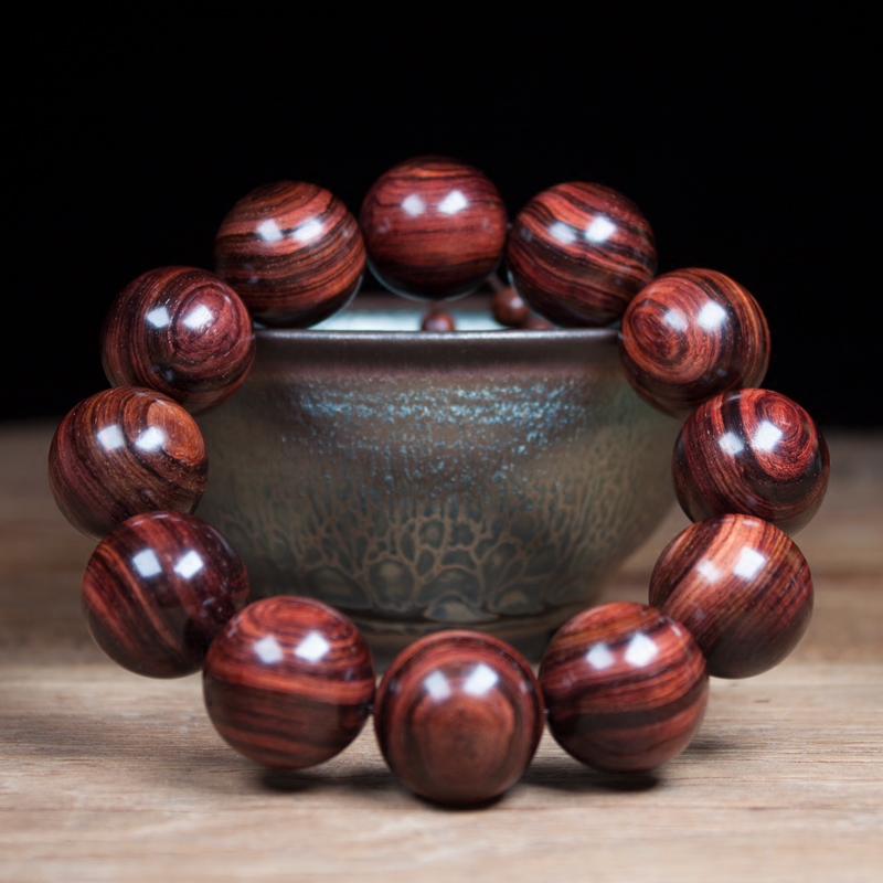 二三行 海南黄花梨紫油梨老料 降香黄檀 2.0手串19.5mm佛珠