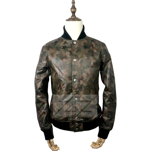 迷彩羊皮棒球服夹克棒球服