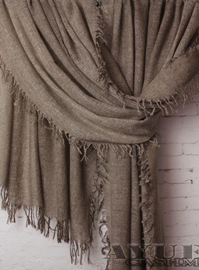 限量版 巨美大尺寸喷绘CASHMERE山羊绒围巾披肩四边穗秋冬女