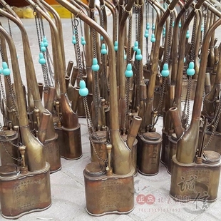 特价仿古铜烟袋摆件 烟具 水烟袋装饰工艺礼品古玩杂项铜器收藏品