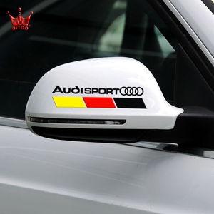 适用于汽车贴纸A4LA5TTA6AUDIQ3Q5改装反光镜倒车镜装饰