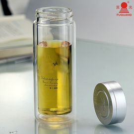 富光双层玻璃杯 女士小容量玻璃水杯 密封防漏带盖花茶杯子 200ml