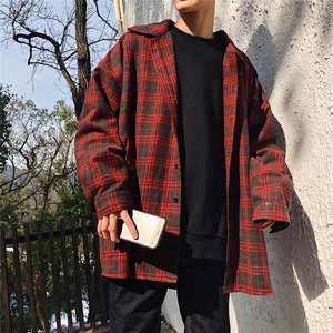 旋律风车自制个性格子衬衫