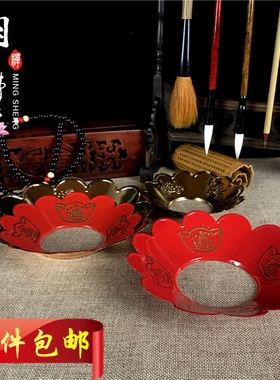 超大合适红色挡香 K金档灰板香炉配件纯铜炉围香灰托香炉罩香炉围