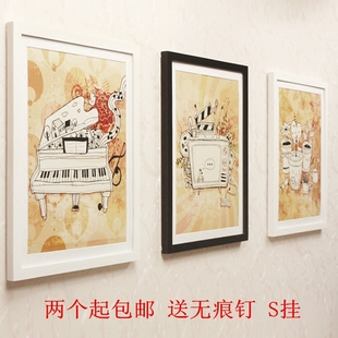 實木相框畫框掛墻11寸16寸8 裱 16寸8K4K2開A4A3A2.30寸32寸36寸裝