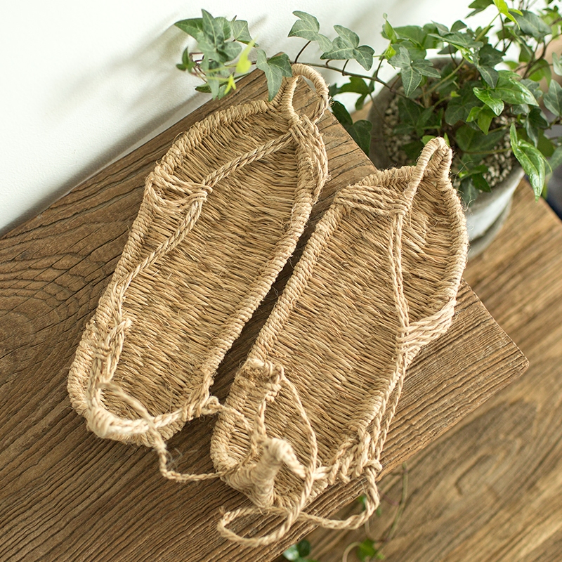 红军草鞋夏季手工草编织鞋潮人个性凉爽亚麻拖鞋复古草鞋男女凉鞋