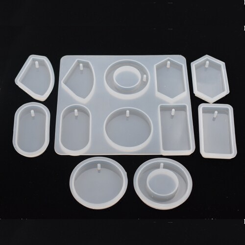 Cooldiy 手工树脂水晶滴胶车饰大吊坠毛衣链 硅胶模具 镜面