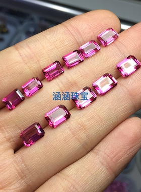 长方形耳钉镶嵌裸石戒面