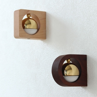 日本代购小泉屋日本制木制风铃 金属门铃 高档有质感有品位 手作